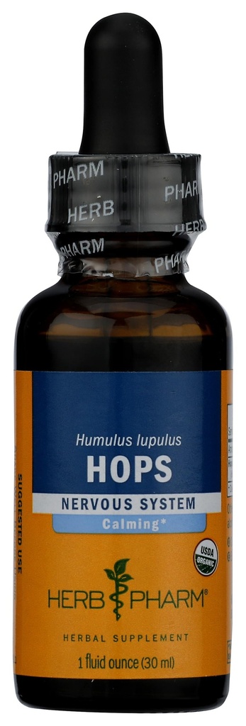 Herb Pharm מוסמך אורגני Hops לחלץ תמיכה מערכת העצבים הקלה - 1 Ounce