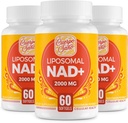 2000 MG NAD תוסף, Liposomal NAD+ עם Absorption גבוהה, יותר יעיל מאשר Nicotinamide Riboside, Pure & Plus Boosting תוסף, Aging Defense, Metabolism & cell, 180 רכות