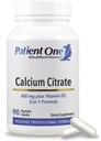 מטופל אחד Calcium Citrate Plus ויטמין D3 | תוספת לתמיכה בעצמות ובבריאות הלב | שיפור Absorption | 90 קפסולות