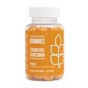 NaturesPlus Gummies Turmeric Curcumin - 60 מסטיקנים, Peach - תמיכה משותפת, Digestive & Cardiovascular Health - טבעוני, Gluten Free, non-GMO - 30 משרתים