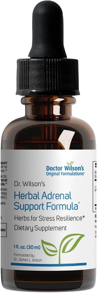 Dr Wilson's Herbal Adrenal Support פורמולה להתאים את Herbs לשימוש יומיומי, שינה ואנרגיה תמיכה 1 נוזל oz