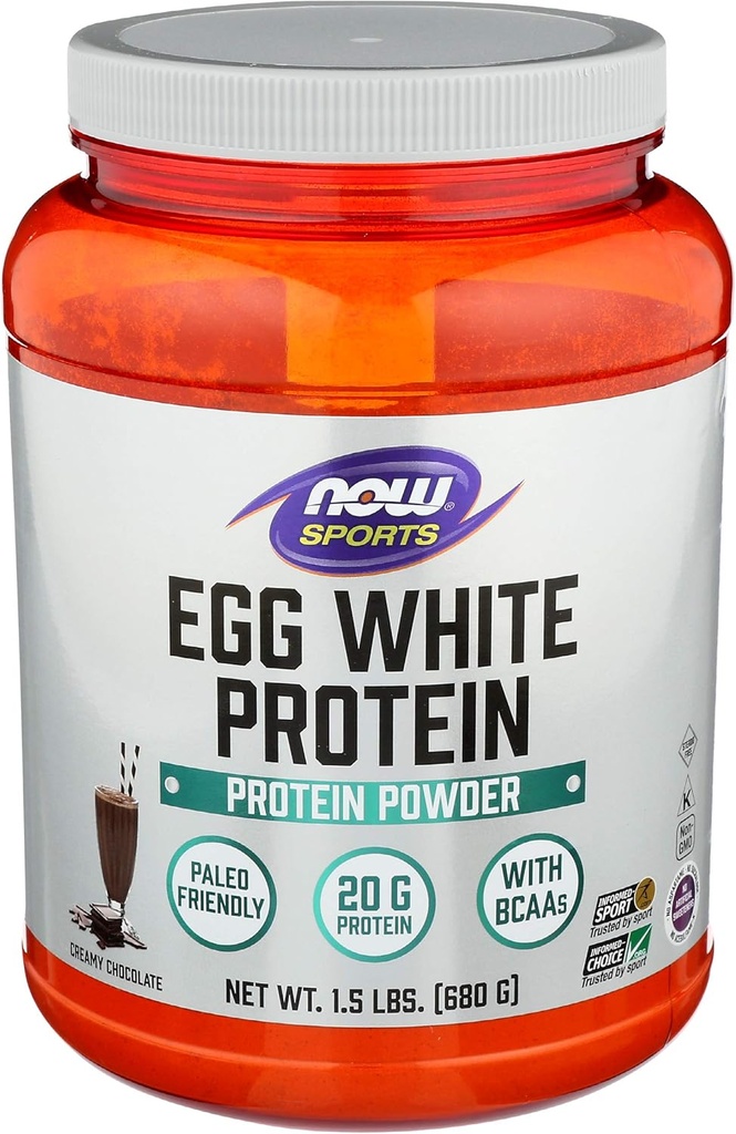 Now Foods, ביצה לבנה שוקולד, 24 אוונס