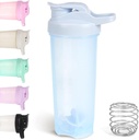 24oz Shaker Bottle,Leak Proof Sports Shaker Cups for Protein Shakes,Shaker Bottle for Pre Workout and Travel to Go, BPA Free & Easy Clean Protein Shaker Bottle, Blue Blue