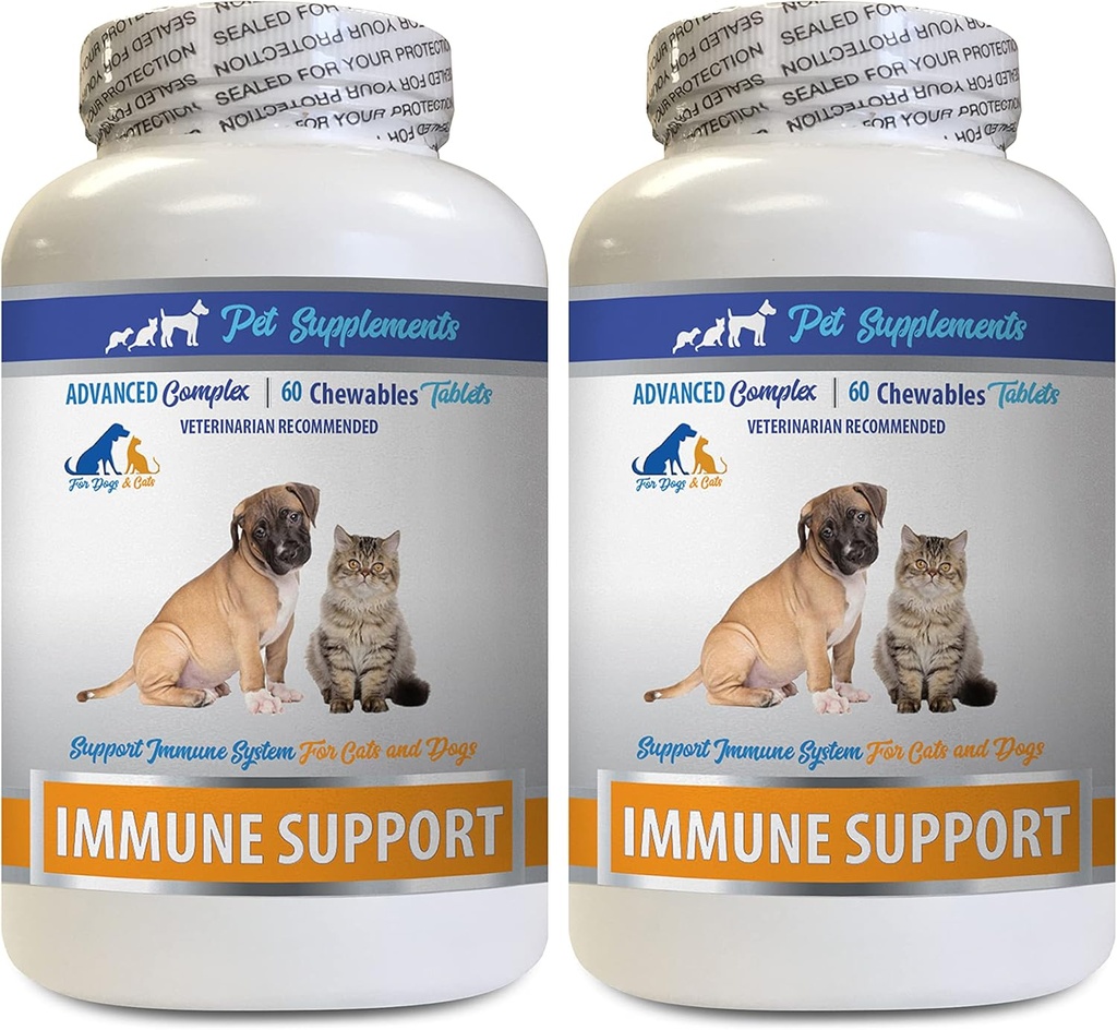 תמיכה לכלבים וחתולים רק - VETS Choice - כלב Turmeric תוסף 120 טיפולים (2 בקבוקים)