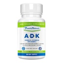 Power by Naturals ADK ויטמין תוסף - High Potency Band of VIT A D3 K2 ויטמין 5000 iu - תמיכה בעצם, לב ו- Immune Health - 60 קפסולות (2 חודשים אספקת)