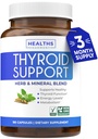תמיכה Thyroid עם Iodine - 180 קפסולות (Non-GMO) לשפר את האנרגיה שלך - Ashwagandha Root, Zinc, Selenium, B12 Complex - Thyroid Health Supplement for Women ועבור גברים - 90 יום אספקת מזון