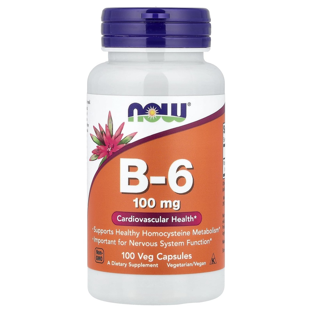 Now Foods B-6 100 מ"ג 100 קפסולות
