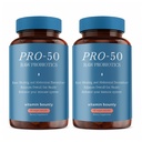 ויטמין Bounty Pro-50 Probiotic 50 מיליארד CFU - 13 Strain תוסף עבור גברים ונשים + Prebiotics - בריאות עיכול & Gut תמיכה - Lactobacillus & Bifido חיידק - נדחה קפסולות שחרור, 2 Pack