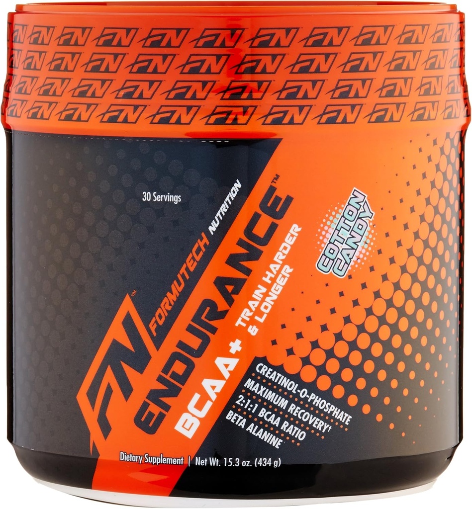 Endurance BCAA Plus, Intra Workout מיועד לאימון Harder ו Longer עם Beta Alanine, Cotton Candy, 434 Gram