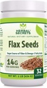 Herbal Secrets Organic Whole Flax Seeds תוסף | 14 G Per Serve | Raw Vegan | Non-GMO | Gluten-Free | Made in USA (1 Pack, 1 Lb)