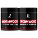 Wormwood קפסולות - 12 Herbs בלגן שחור אגוזי, Cloves, ג'ינג'ר, Turmeric, Cinnamon, Apple, Quassia - 2 Packs 50 קפסולות