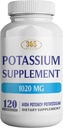 365 Health Potassium תוסף 1020 מ"ג | פוטאסום ביפחאטה | Non-GMO | Gluten Free | Made in USA | 120 קפסולות צמחוניות