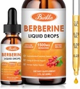 (2 Pack) תוסף ברברין, טיפות נוזל ברברין עם Ceylon Cinnamon, Bitter Melon, Sugar-Free & Vegan Supports Immune System & Gastro Care - 4 FL Oz