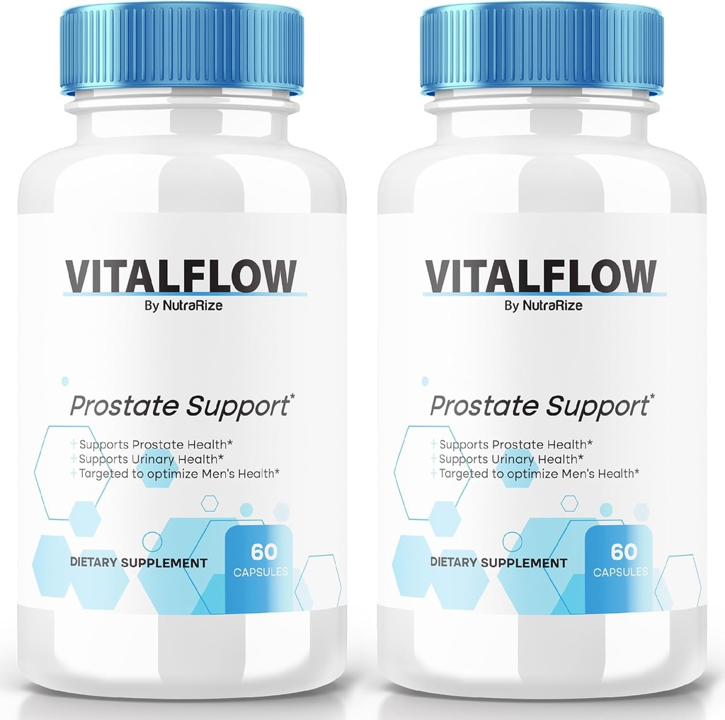 (2 Pack) VitalFlow קפסולות, VitalFlow Advanced Prostate Support Formula, פורמולה טבעית רשמית ל- Regain Control, גלולות כוח מקסימליות לתמיכה ב-Val Flow Reviews (120 קפסולות)