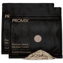 אבקת חלבון ProMix Nutrition Casein - Grass-Fed, Pasture גדל, שחרור איטי 25g Micellar Casein - 5.4g BCAAs Gluten חינם, סוכר חינם, Soy חינם - שוקולד, 5lb