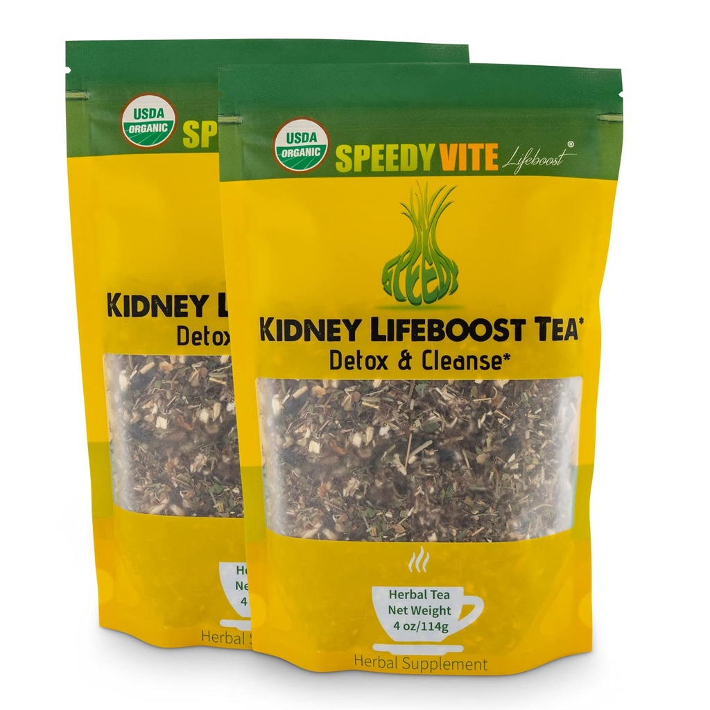 SpeedyVite Kidney Bladder LifeBoost Tea Herbal תוסף, USDA אורגני ניקויs & תומך הבריאות Urinary Tract, Marshmallow Root Dandelion Golden Jowliper hydrongea + טבעי Detox