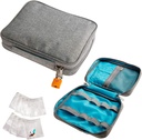 Smooth Trip Medicine Storage Bag and Medicine Bottle ארגן – Slash-Resistant Medical Travel Bag with Food Class Reusable Pill Pouches - Slim Design Fits in Carry-ons, טוטס וגרמיים