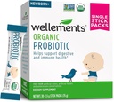Wellements אורגני Probiotic Stick Packs | תמיכה בריאות העיכול ו Immune לתינוקות, תינוקות ופעוטות | פלפור חסר ערך וקל לשימוש