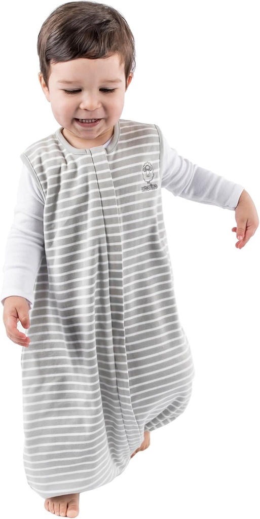 Woolino 4 עונות Baby Sleep Bag with Feet, Merino Wool ו-Orocal Cotton ווקר Sleep Bag Sack, טוילר שינה Bag, 18-36m, Gray