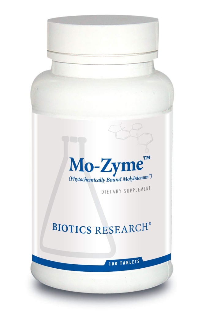 Biotics Research Mo-Zyme Molybdenum 50 מיקרוגרם, תמיכה Liver, Detoxification, Essential Trace Element, Metabolism בריאה, Antioxidant Support 100 טבליות