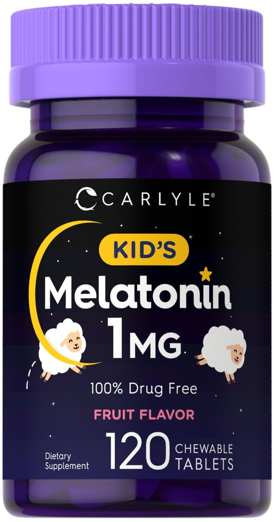 Carlyle Kids Melatonin 1 מ"ג | 120 טבליות Chewable