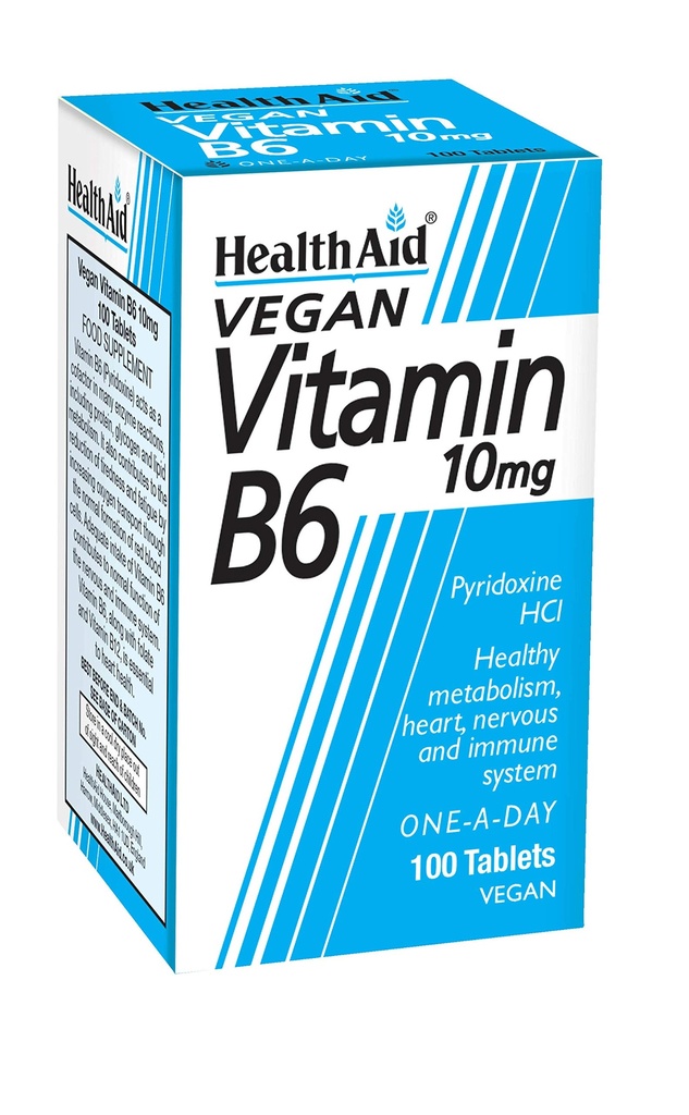ויטמין B6 (Pyridoxine HCl) 10 מ"ג 100 טבליות