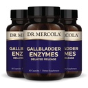 Dr. Mercola Gallbladder Enzymes - Gallbladder & Digestive Health Support - כולל Pancreatic Protease, Amylase & Lipase - non-GMO, Gluten-Free & Soy-Free - 90 נדחה קפסולות שחרור (90 משרתים)