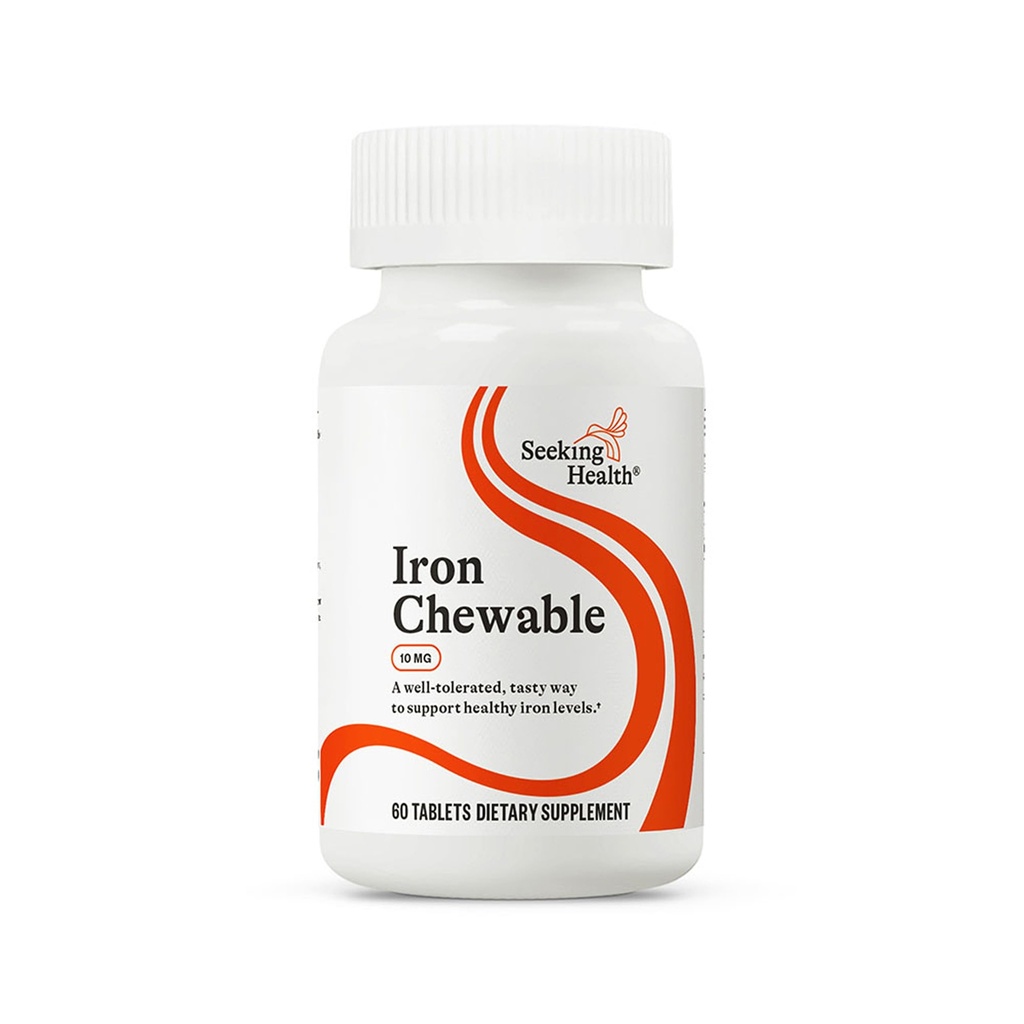 מחפש בריאות ברזל Chewable - מינרלים תוספת לתמיכה במטבוליזם בריא - תוספת איידס תפקוד השרירים אצל גברים ונשים - תוספת תמיכה אנרגיה - 10 מ"ג, 60 טבליות