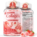 coagen Peptide Gummies for Women & Men Sugar-Free, Multi Collagen hydrolyzed w / 1500 מ"ג חלבון סוג I,II, III,V, X, 5000mcg Biotin, Methylated B12, ויטמין C A D3 B6 עבור ציפורני שיער העור, העצמות, 60Cts