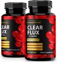 (2 Pack) Clear Flux Pills, קפסולות ClearFlux הרשמי, All-Natural Support, Premium Support to Keep Stable Levels & Healthy Circulation, Natural Clear Flux Health Review (120 קפסולות)
