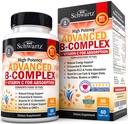 ויטמין B מורכב עם ויטמין C עבור Absorption מקסימלית - Methyylobalamin B12 & Folate Folic Acid תוספת - B1 B2 B3 B5 B6 B7 B9 עבור Immune Energy & Nervous System תמיכה - non-GMO, 60 ספירה