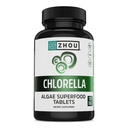 ג'ואו Chlorella טבליות - תוסף Chlorella, ויטמין Chlorophyll, Pure Green Algae Superfood, Nutrient Richent Richent Super Pills, Broken Cell Wall - 120 טבליות טבעוניות