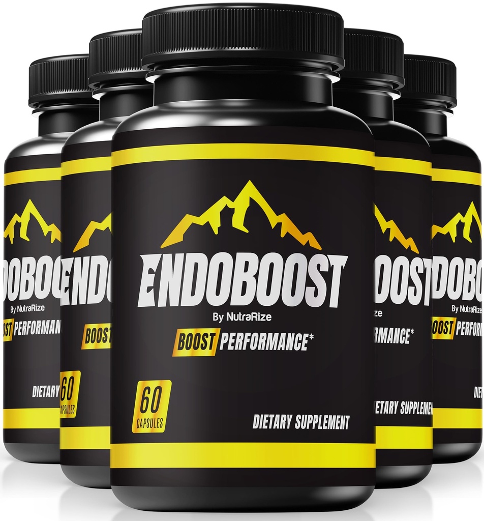 NutraRize (Pack of 5 Endoboost for Men - (Official) Endoboost Performance, תוספים, קפסולות, Endoboost Reviews for Mens Health Pills Pro Formula (300 קפסולות)