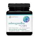 Youtheory Ashwagandha + GABA - שימוש אורגני KSM-66-1,000 מ"ג Ashwagandha & 100 מ"ג GABA - Cortisol, אנרגיה, מתח ותמיכה זיכרון - 60 קפסולות צמחוניות (30 ימים אספקה)