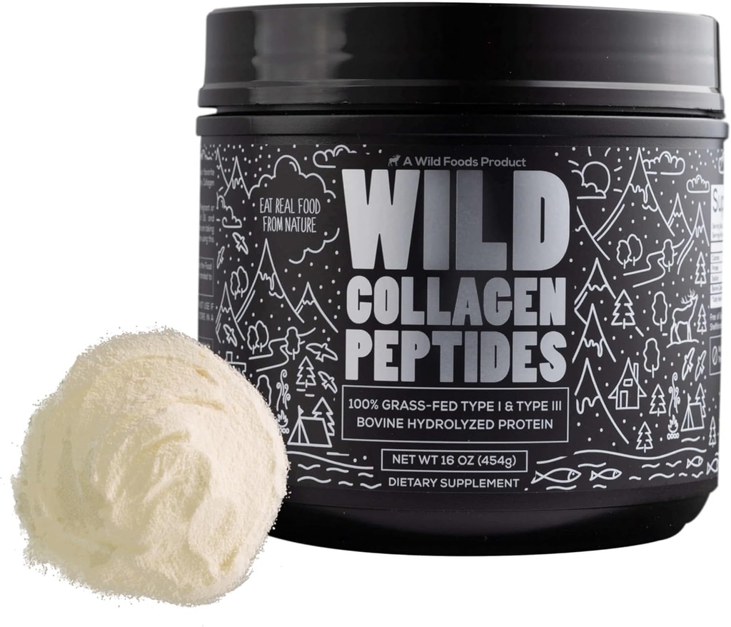 Wild Collagen Peptides אבקת חלבון דיאטה עתיקה לא משועבדת לגברים ונשים | Non-GMO, Keto & Paleo Friendly Supplements