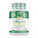 אורגני Veda Spirulina & Chlorella קפסולות, 1500 מ"ג, 300 Count - Spirulina Chlorella קפסולות עם Super Green Antioxidants, Phycocyanin, Amino Acid - Boost Immunity, Energy, Supportion