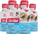 SlimFast Meal החלפת Shake, המקורי Cappuccino Delight, 10 גרם מוכן לשתות חלבון לירידה במשקל, 11 Fl. Ozבק, 4 Count (Pack of 3) (Packing May Vary)