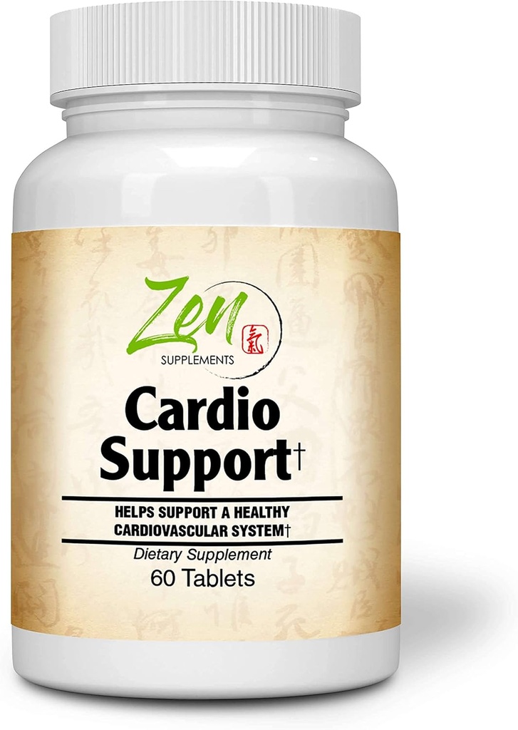 תוספי זן - Cardio Support Plus Antioxidants, L-Carnitine, L-Taurine, עם Coenzyme Q10, הותורן, Horsechestnut, Cayenne, Grape Seed ווויטמין E, מקדם לב בריא 60-Tabsme Q10, Holhorn, Horsechestnut, Cayenne, Grape Seed ווויטמין E, מקדם לב בריא 60-Tabs.