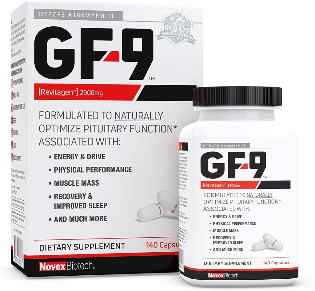 GF-9 - 140 Count - תוספים לגברים - תוספי זכר - Boost Critical Peptide התומכים באנרגיה, כונן, ביצועים פיזיים ועוד