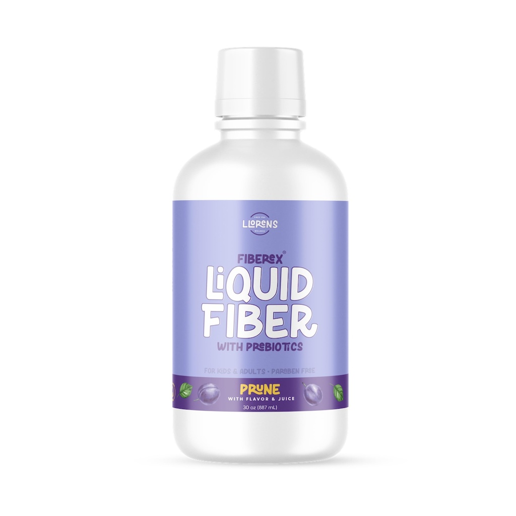 LLORENS PHARMACEICAL נוזלי סיבים 15 גרמים Soluble סיבים, No Sugar, סדירות ו Soft Stools - Prune Flavor - 30 FL oz