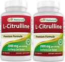 Best Naturals L-Citrulline 2000mg / משרת - non-GMO - Gluten Free - 120 טבליות (120 Count (Pack of 2)