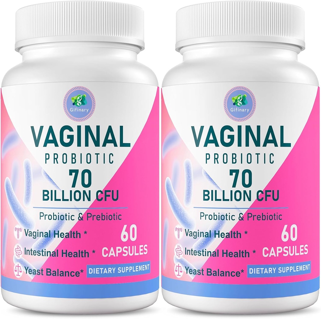 Probiotics, 70 מיליארד CFU 13 סטרינס פרוביוטיקה לנשים, עם Prebiotic & D-Mannose, Womens Probiotic for Vaginal Health, Urinary, pH Balance, Immune & Digestive, 120 קפסולות