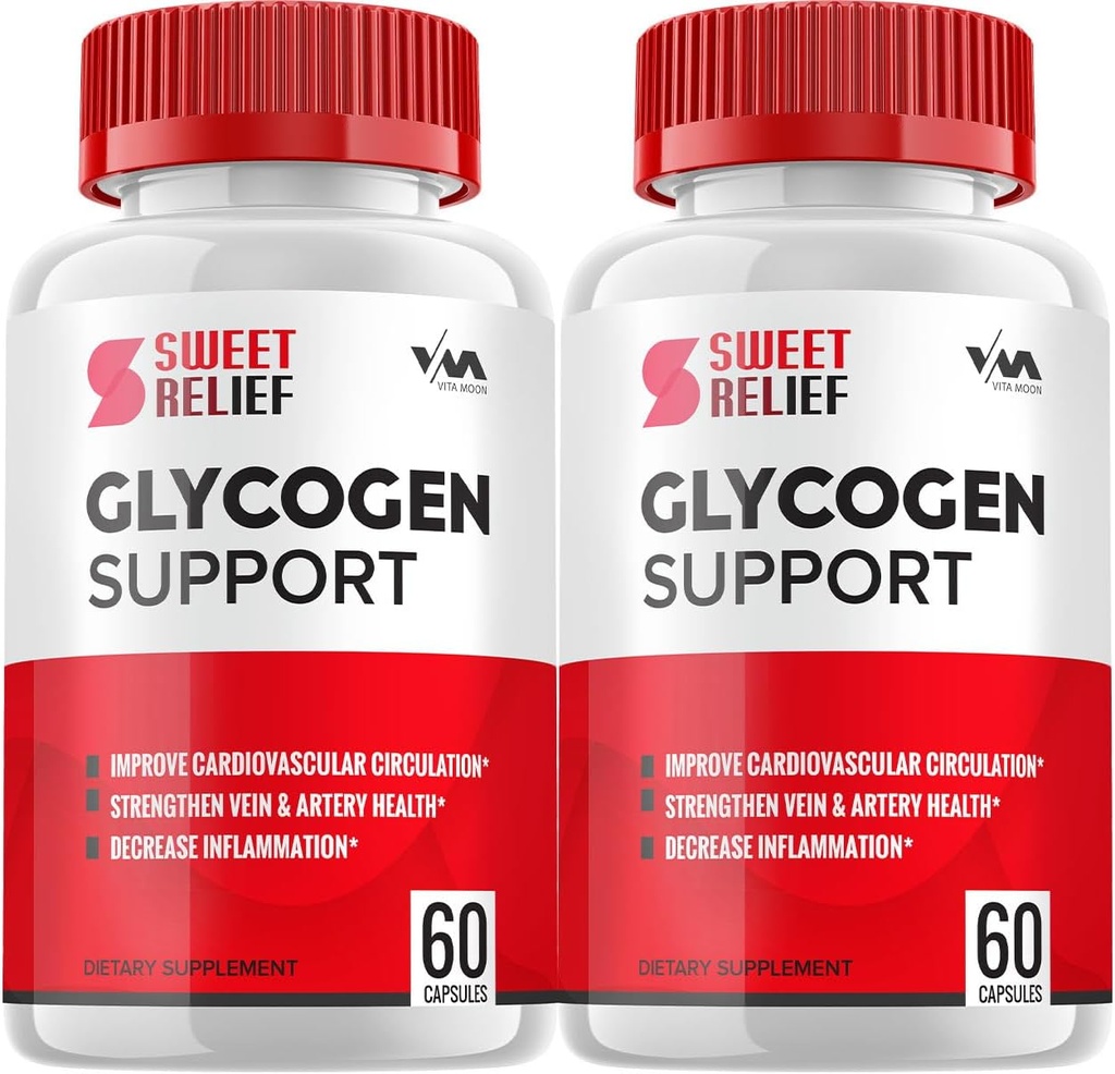 (2 Pack) SweetRelief Glycogen - קפסולת הקלה מתוקה, SweetRelief Pills, מתקדם פורמולה עבור בריאות כוללת, משובי הקלה המתוקה Glycogen, 120 קפסולות