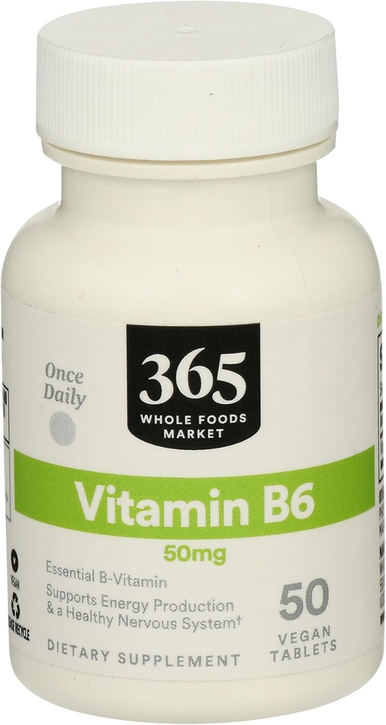 365 על ידי Whole Foods Market, ויטמין B6 50Mg, 50 Count