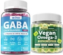 אומגה 3 חניכיים 1 Pack+ GABA Gummies Sugar Free 2 Pack