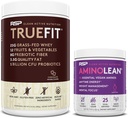 RSP NUTRITION טבעוני AminoLean Pre Workout אנרגיה (Acai 25 משרתים) עם אבקת חלבון TrueFit (Choate 2 LB)