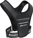 ZelaFitTM Running Pop for Women & Men Running Phone Holder - Perfect for Running Gear, Running Architects - Light Weight Chest Rig Phone Holder for Running (Black)