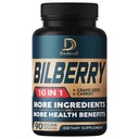 10in1 Bilberry לחלץ לעיניים במשך 3 חודשים - Equivalent 9260 מ"ג עם Grape Seed, Carrot, Elderberry, Eyebright, Quercetin & More Herbs - Non-GMO, Gluten Free - 90 קפסולות טבעוניות