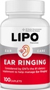 Lipo-Flavonoid Plus Tinnitus הקלה - דוקטור-Recommended for Ringing Ears - Clinically-Proven לימון Bioflavonoid מורכב עם ויטמינים C, B1, B2, B6, B12, & Calcium - 100 Capletslets