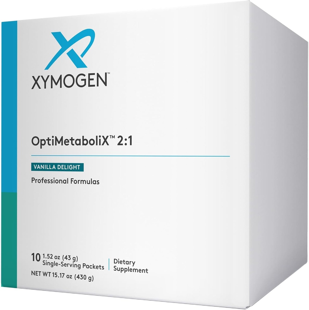 XYMOGen OptiMetaboliX - תוסף Metabolism עם ויטמין B12 ו- Folate - תוספי קינמון + ויטמין B9 - טבעוני וגלוטן חינם - Vanilla Delight (10 משרתים)